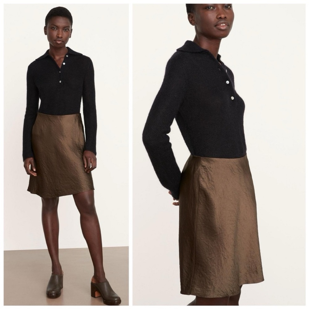 Vince knee length slip skirt.